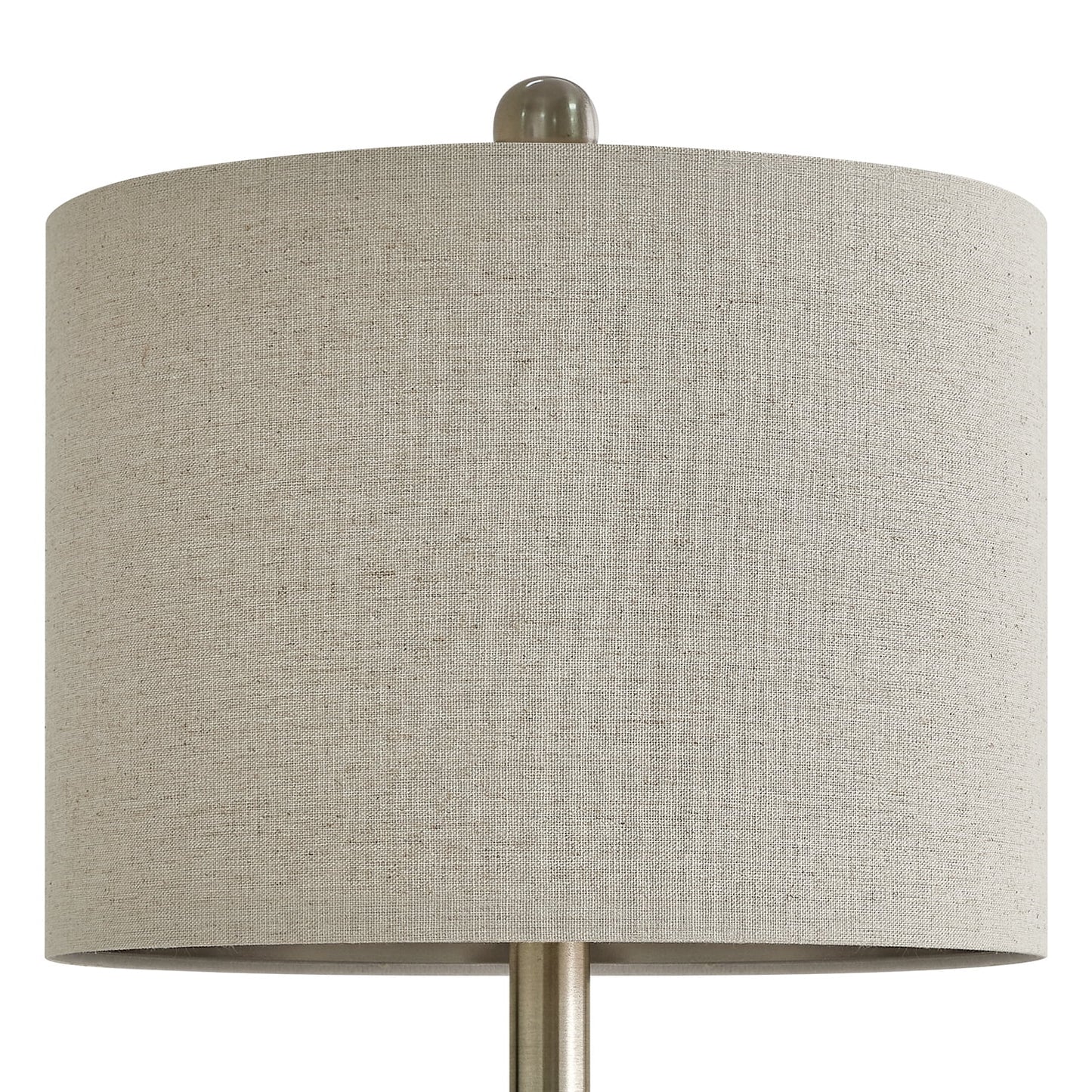 Ceramic Table Lamp Set of 2 24" White Contemporary Bedside Nightstand Lamps for Bedroom Living Room