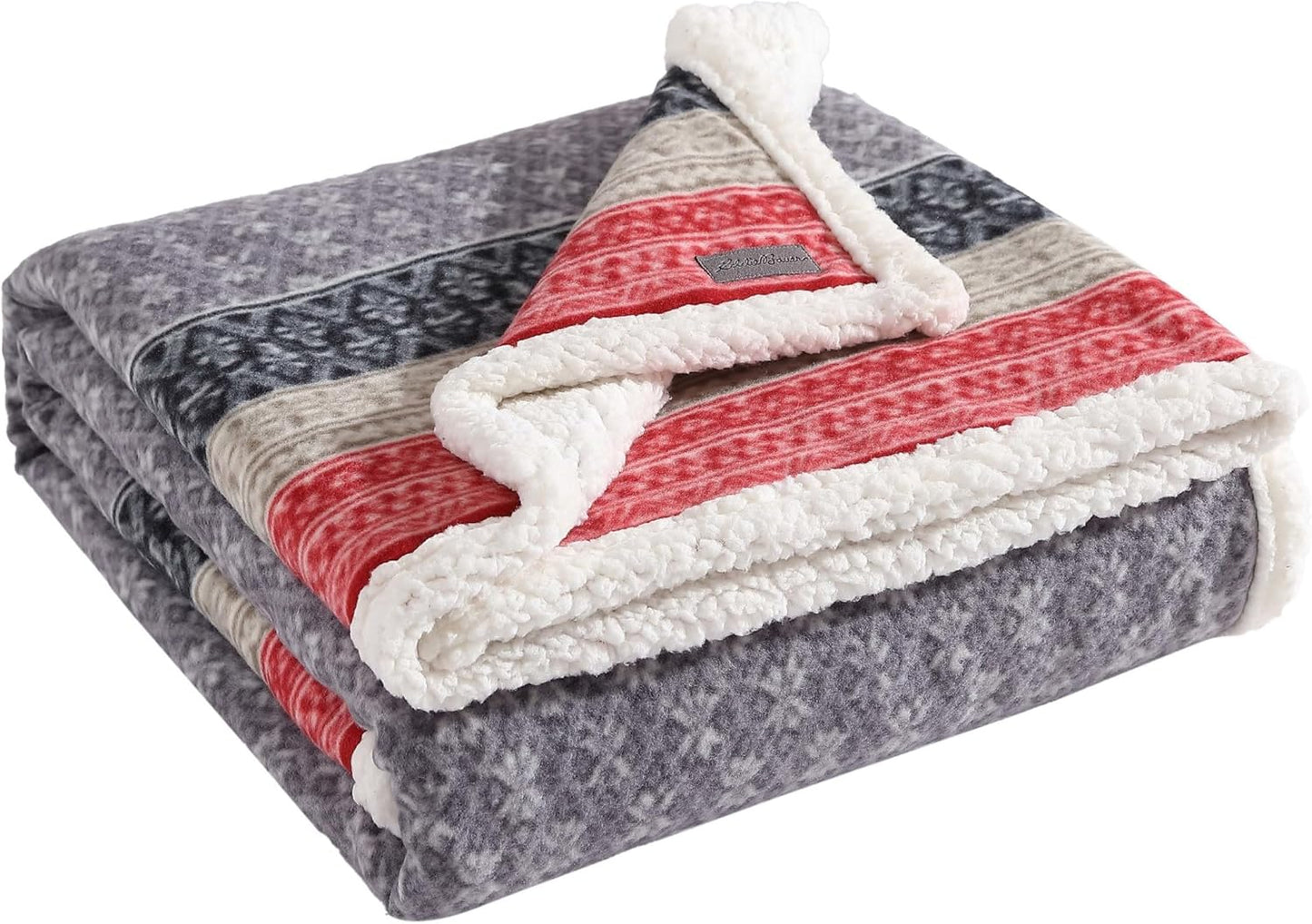 Eddie Bauer - Throw Blanket, Super Soft Reversible Sherpa Bedding, Ideal Christm
