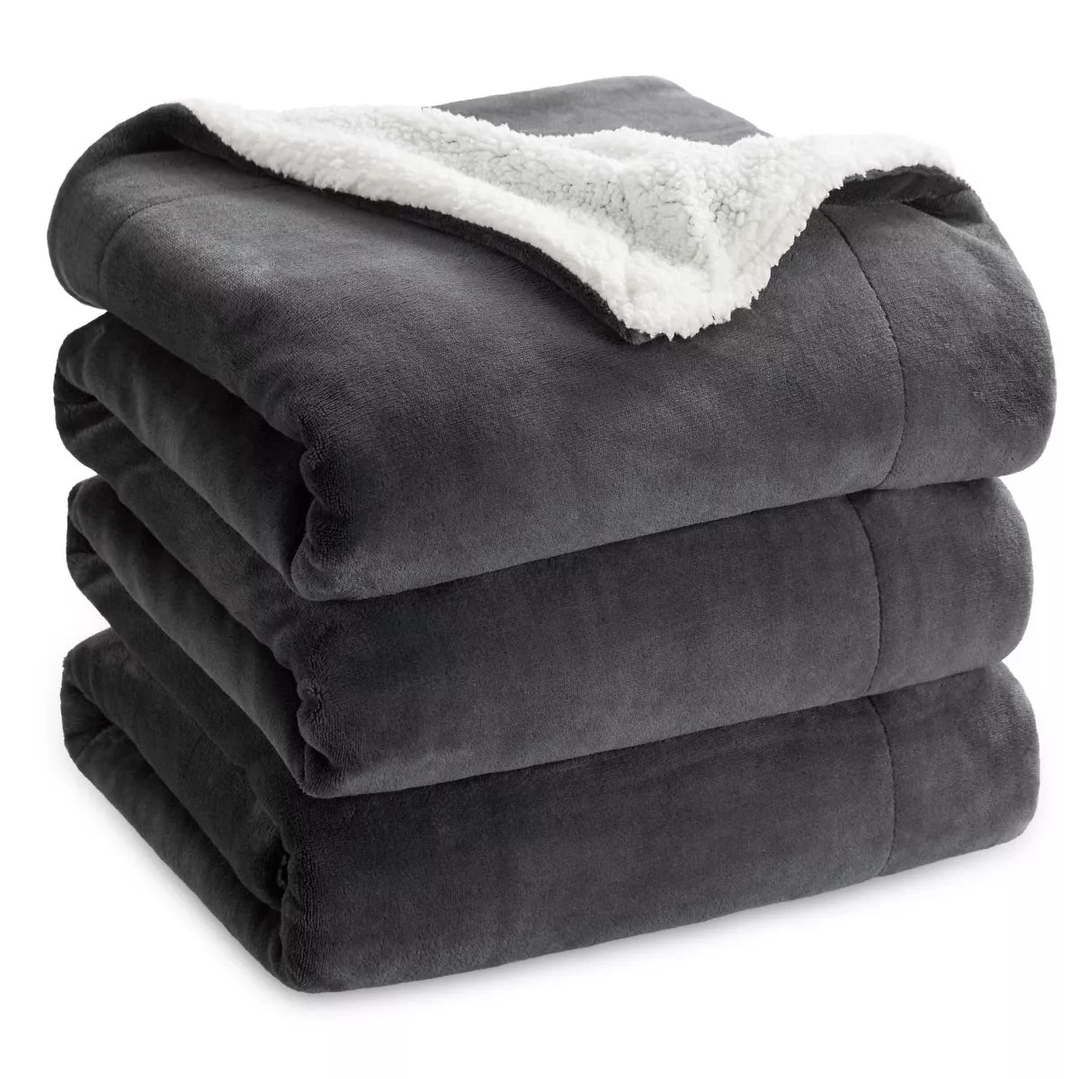 Bedsure Faux Wool Blanket–Solid Color Throw, Ultra Soft and Warm Reversible Blanket for Bed or Couch
