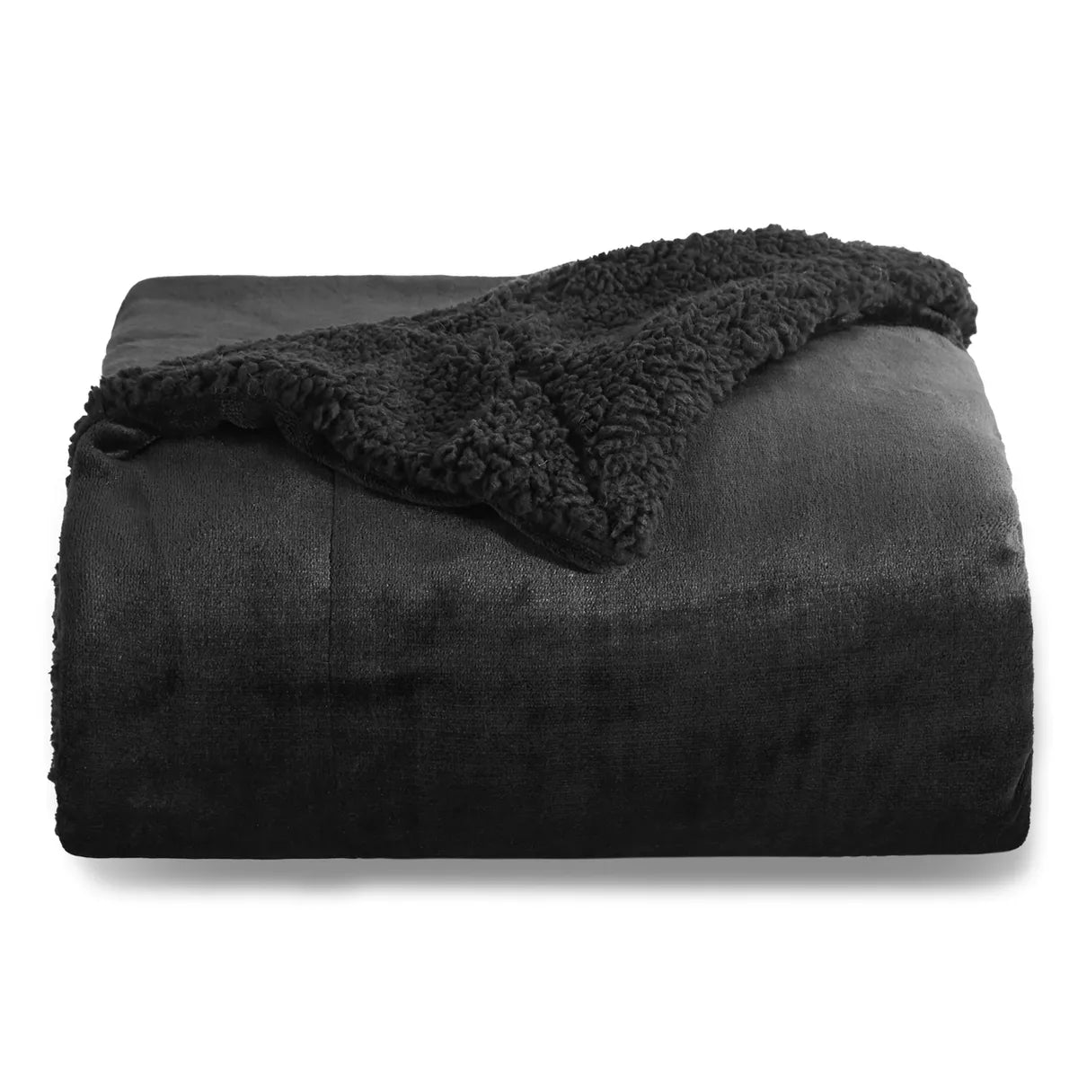 Bedsure Faux Wool Blanket–Solid Color Throw, Ultra Soft and Warm Reversible Blanket for Bed or Couch