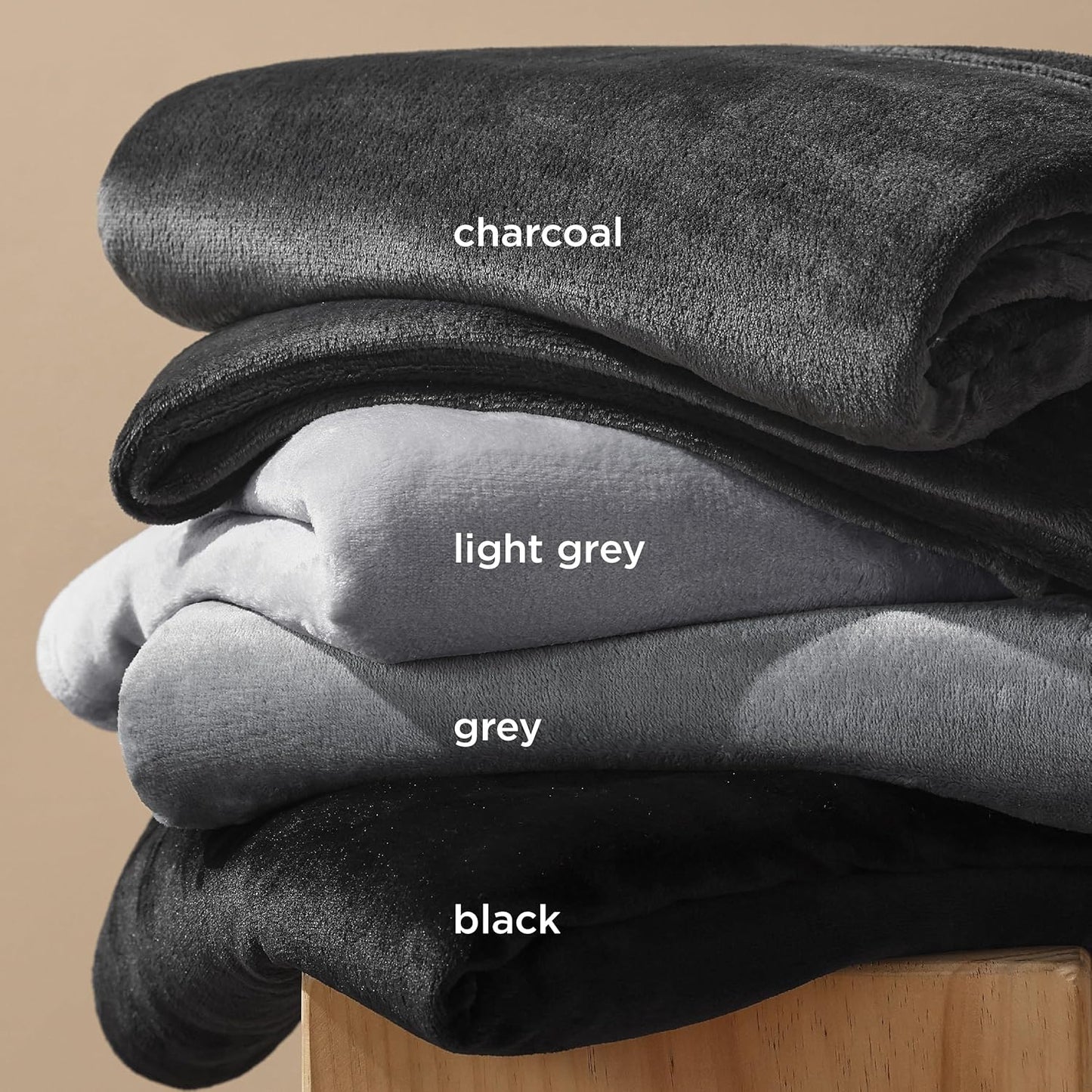 Gentlesoft Fleece Throw Blanket for Couch Black - Lightweight Plush Fuzzy Cozy Soft Halloween Blankets and Throws for Sofa, 50X60 Inches
