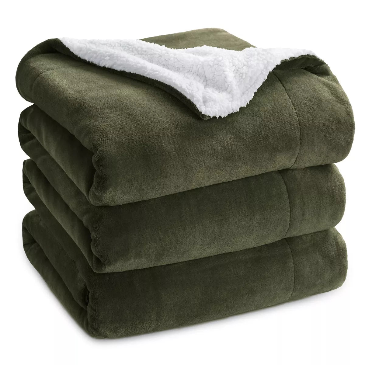 Bedsure Faux Wool Blanket–Solid Color Throw, Ultra Soft and Warm Reversible Blanket for Bed or Couch