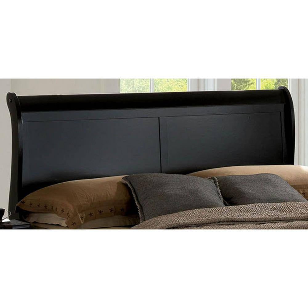 Louis Philippe III Black Twin Size Bed