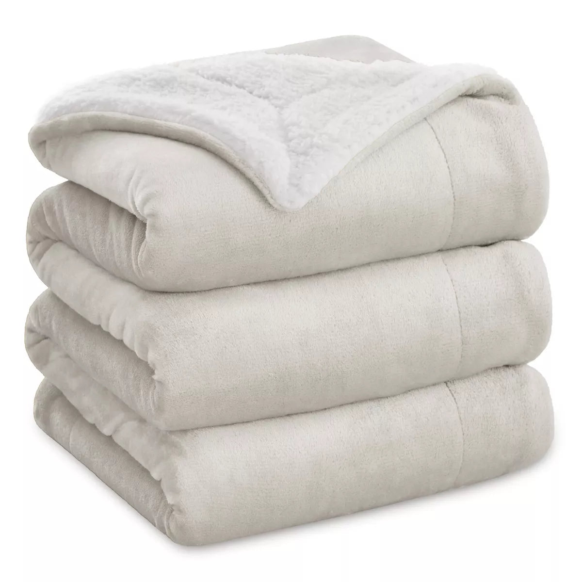 Bedsure Faux Wool Blanket–Solid Color Throw, Ultra Soft and Warm Reversible Blanket for Bed or Couch