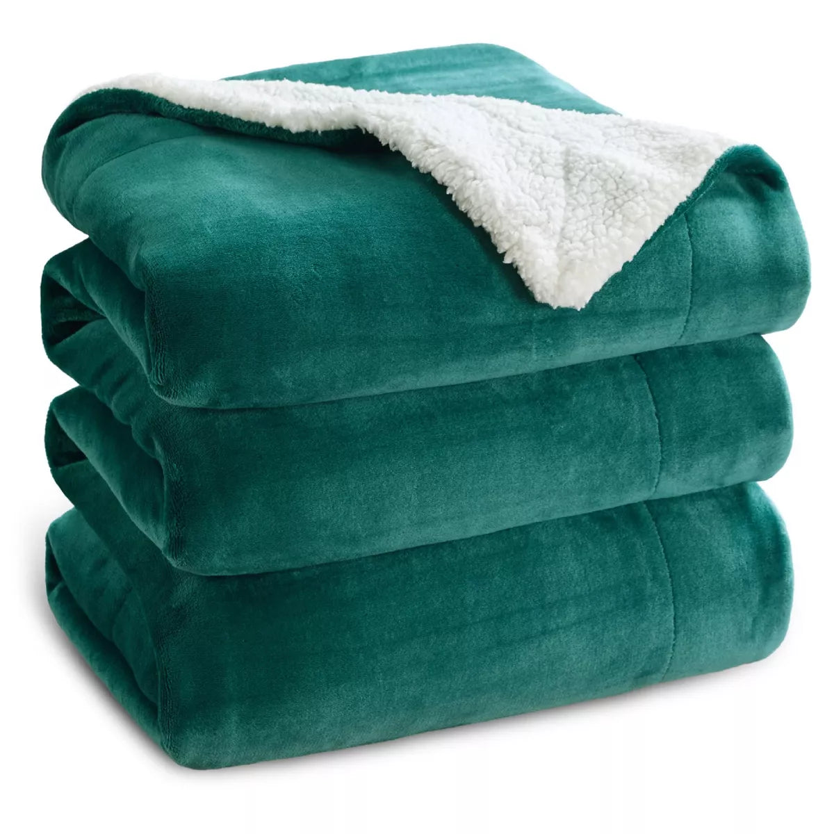 Bedsure Faux Wool Blanket–Solid Color Throw, Ultra Soft and Warm Reversible Blanket for Bed or Couch