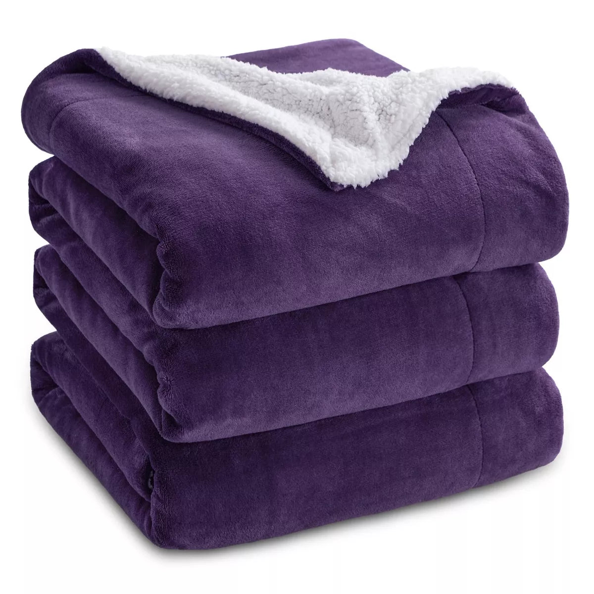 Bedsure Faux Wool Blanket–Solid Color Throw, Ultra Soft and Warm Reversible Blanket for Bed or Couch