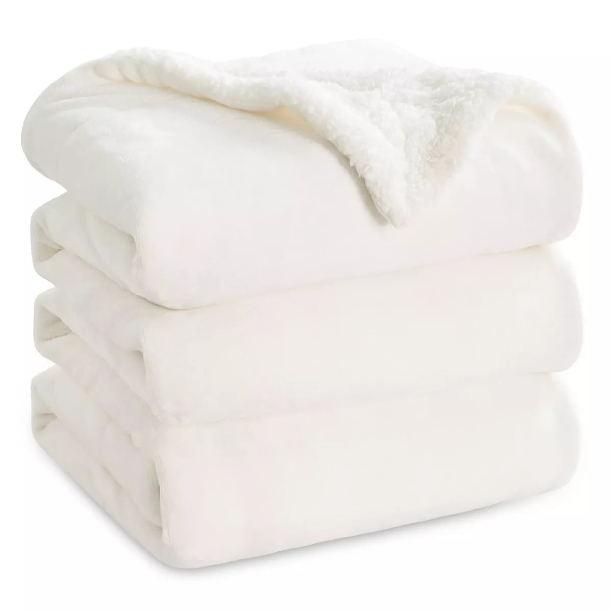 Bedsure Faux Wool Blanket–Solid Color Throw, Ultra Soft and Warm Reversible Blanket for Bed or Couch