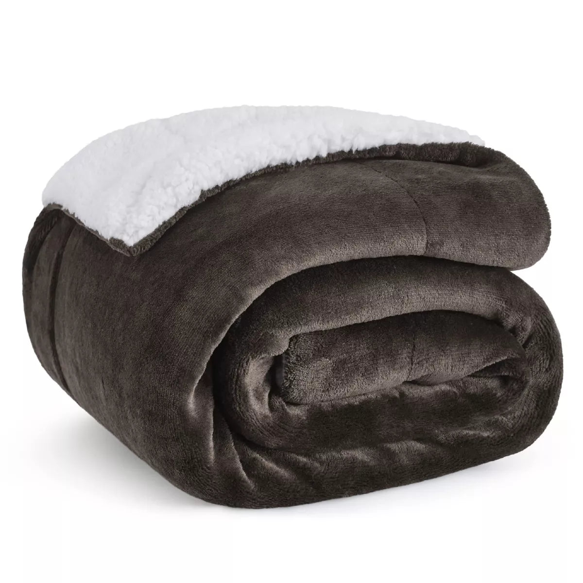 Bedsure Faux Wool Blanket–Solid Color Throw, Ultra Soft and Warm Reversible Blanket for Bed or Couch