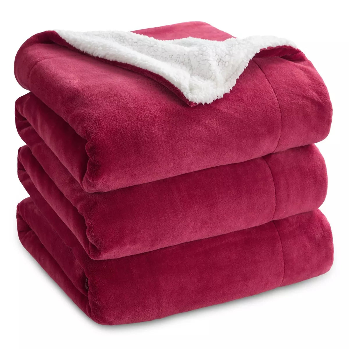 Bedsure Faux Wool Blanket–Solid Color Throw, Ultra Soft and Warm Reversible Blanket for Bed or Couch