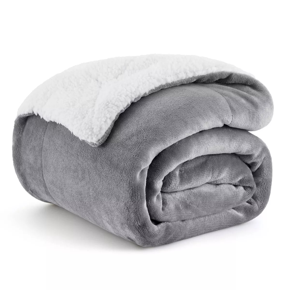 Bedsure Faux Wool Blanket–Solid Color Throw, Ultra Soft and Warm Reversible Blanket for Bed or Couch