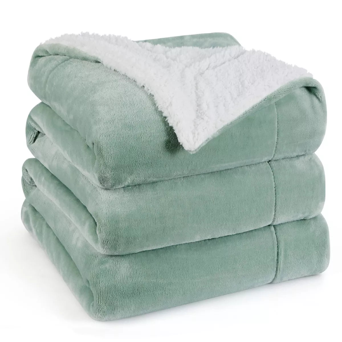 Bedsure Faux Wool Blanket–Solid Color Throw, Ultra Soft and Warm Reversible Blanket for Bed or Couch
