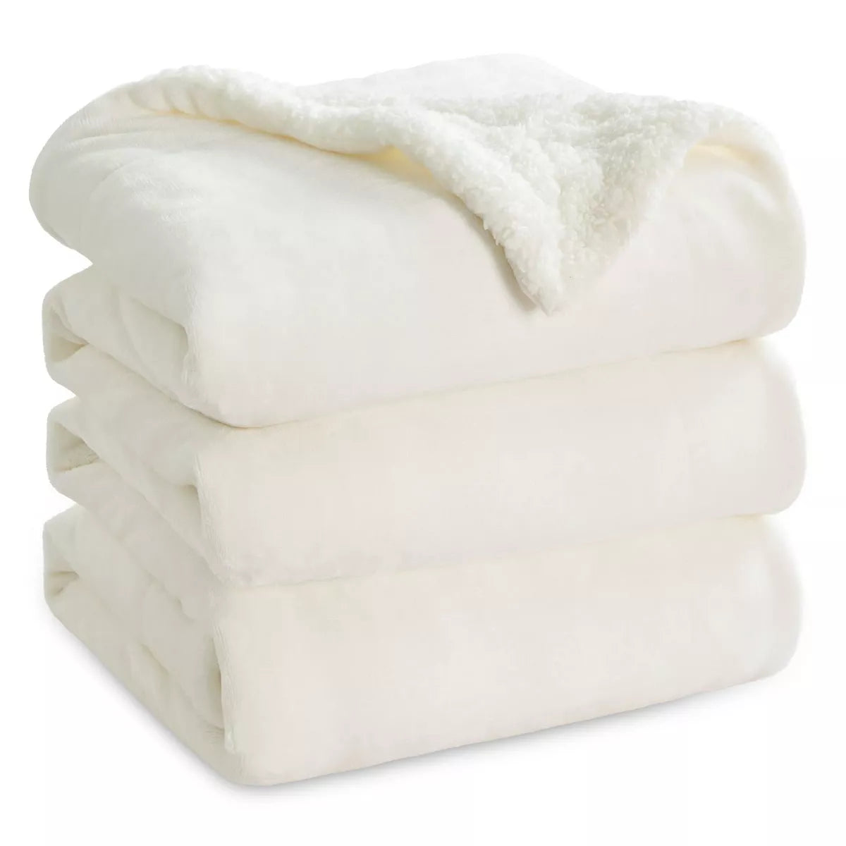 Bedsure Faux Wool Blanket–Solid Color Throw, Ultra Soft and Warm Reversible Blanket for Bed or Couch