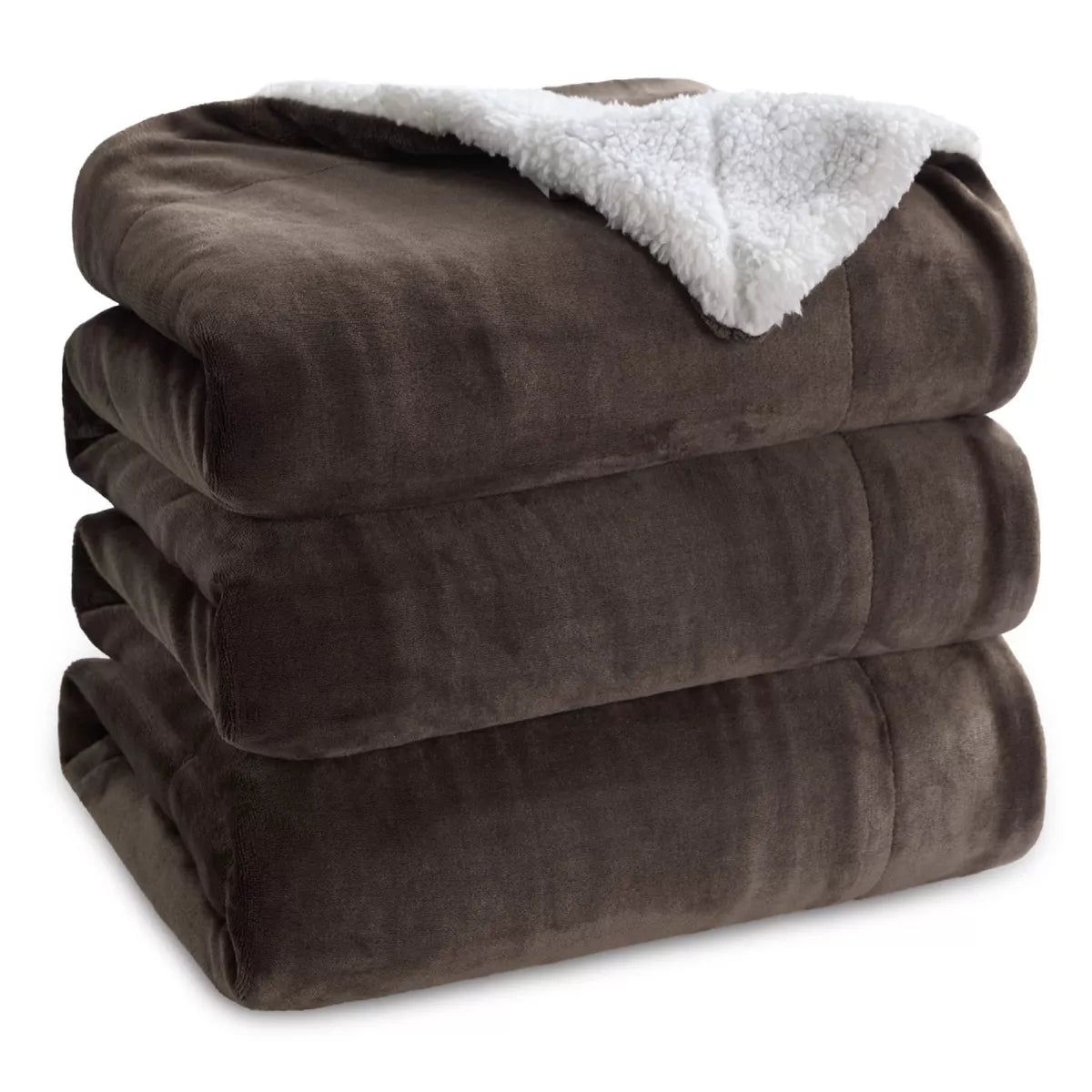 Bedsure Faux Wool Blanket–Solid Color Throw, Ultra Soft and Warm Reversible Blanket for Bed or Couch