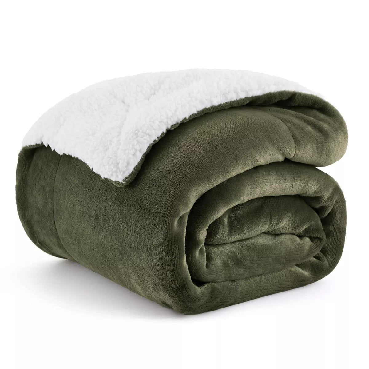 Bedsure Faux Wool Blanket–Solid Color Throw, Ultra Soft and Warm Reversible Blanket for Bed or Couch