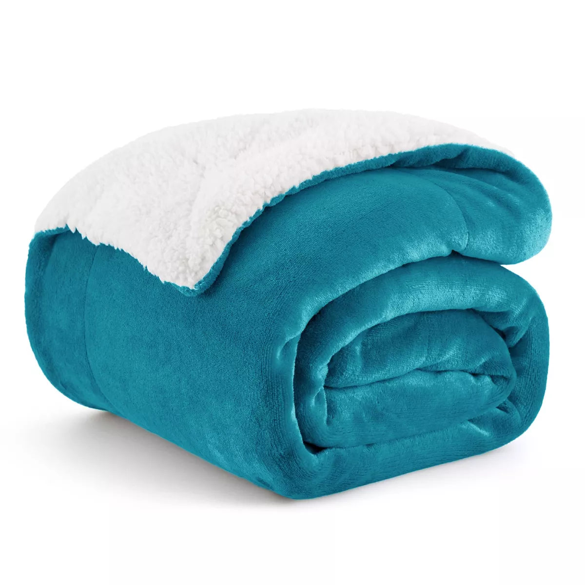 Bedsure Faux Wool Blanket–Solid Color Throw, Ultra Soft and Warm Reversible Blanket for Bed or Couch