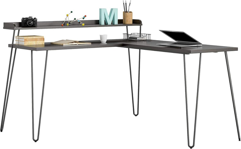 Haven L-Desk with Riser, Espresso
