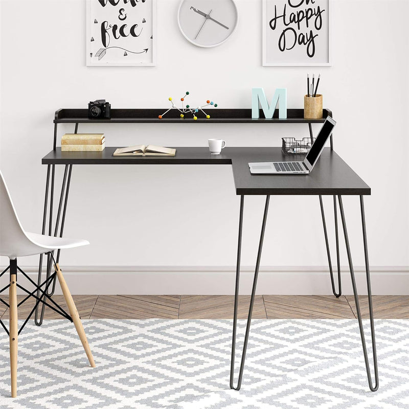 Haven L-Desk with Riser, Espresso