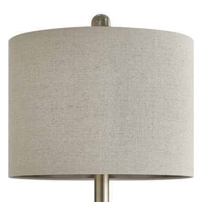 Ceramic Table Lamp Set of 2 24" White Contemporary Bedside Nightstand Lamps for Bedroom Living Room
