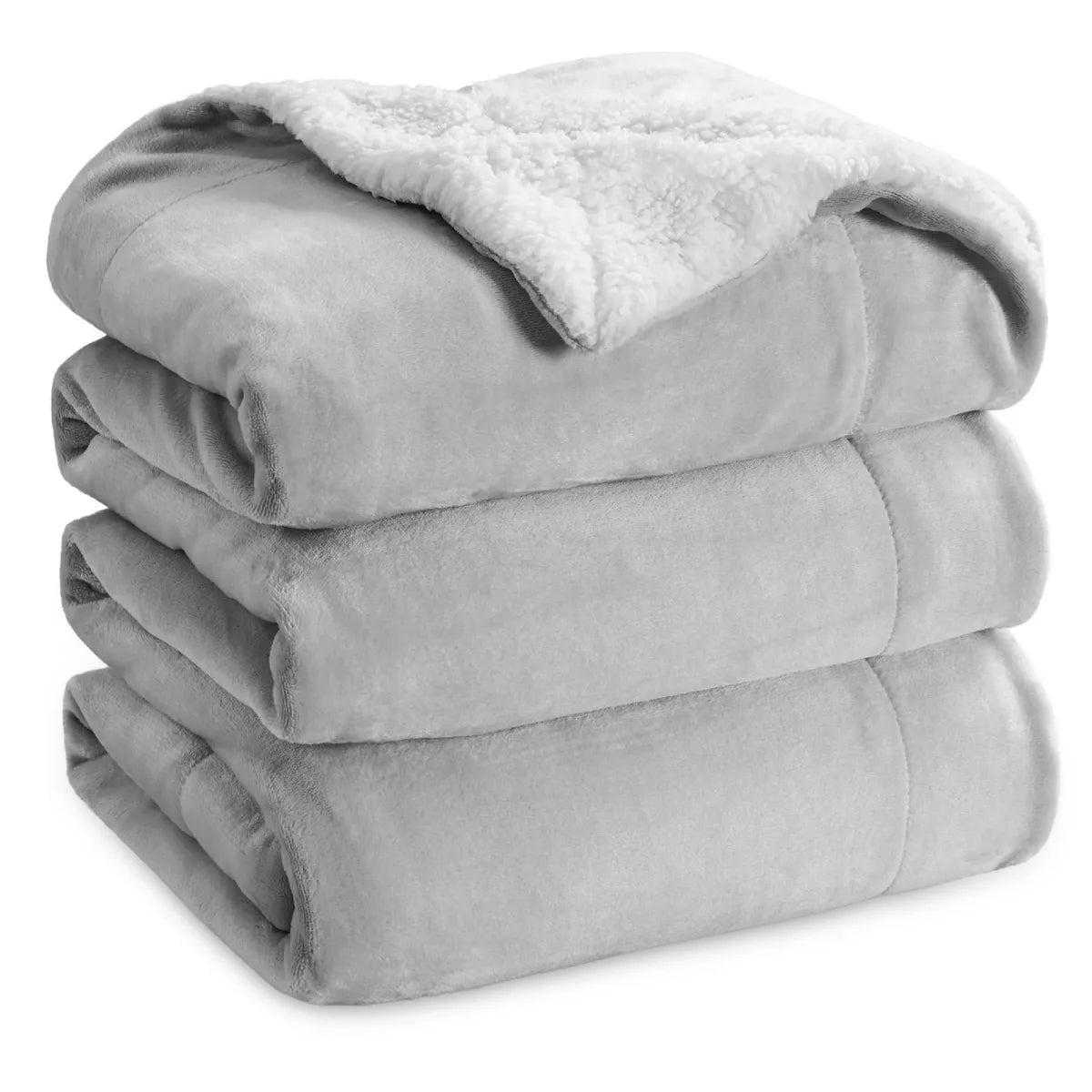Bedsure Faux Wool Blanket–Solid Color Throw, Ultra Soft and Warm Reversible Blanket for Bed or Couch