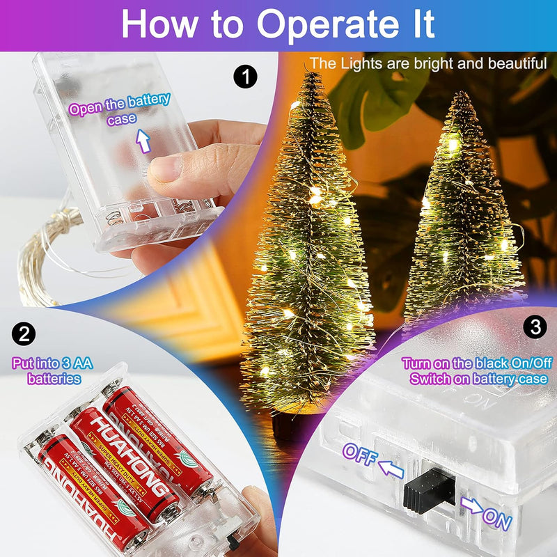 Enchanting 33 Ft LED Christmas String Lights - Battery Operated Copper Wire Fairy Lights for Indoor & Outdoor Holiday Decor