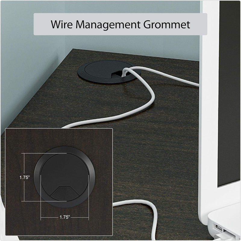 Dakota L-Desk with Bookshelves, Dove Gray