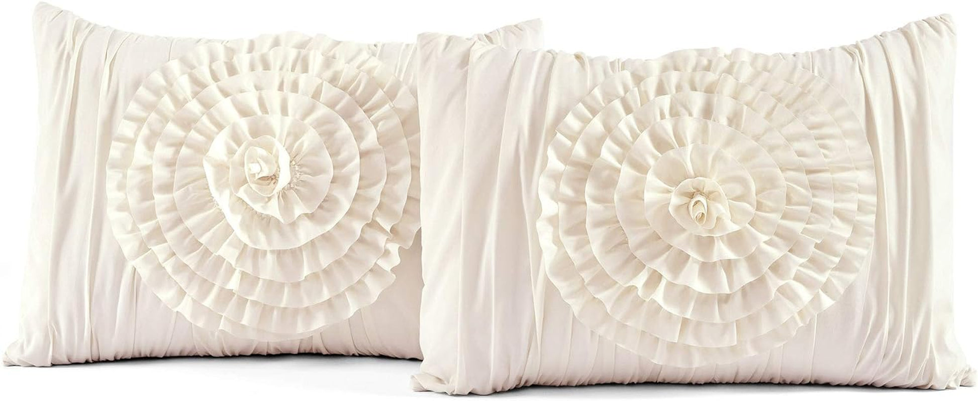 3 Piece Serena Comforter Set, Queen, Ivory