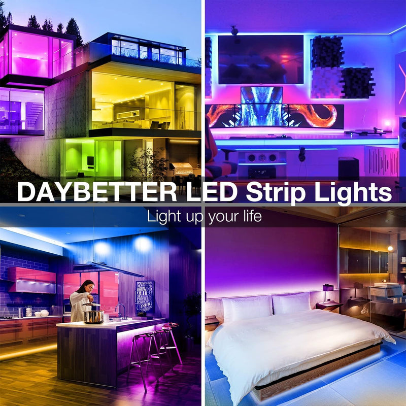 100Ft LED Strip Lights, Smart Light with App Remote Control, RGB LED Lights For