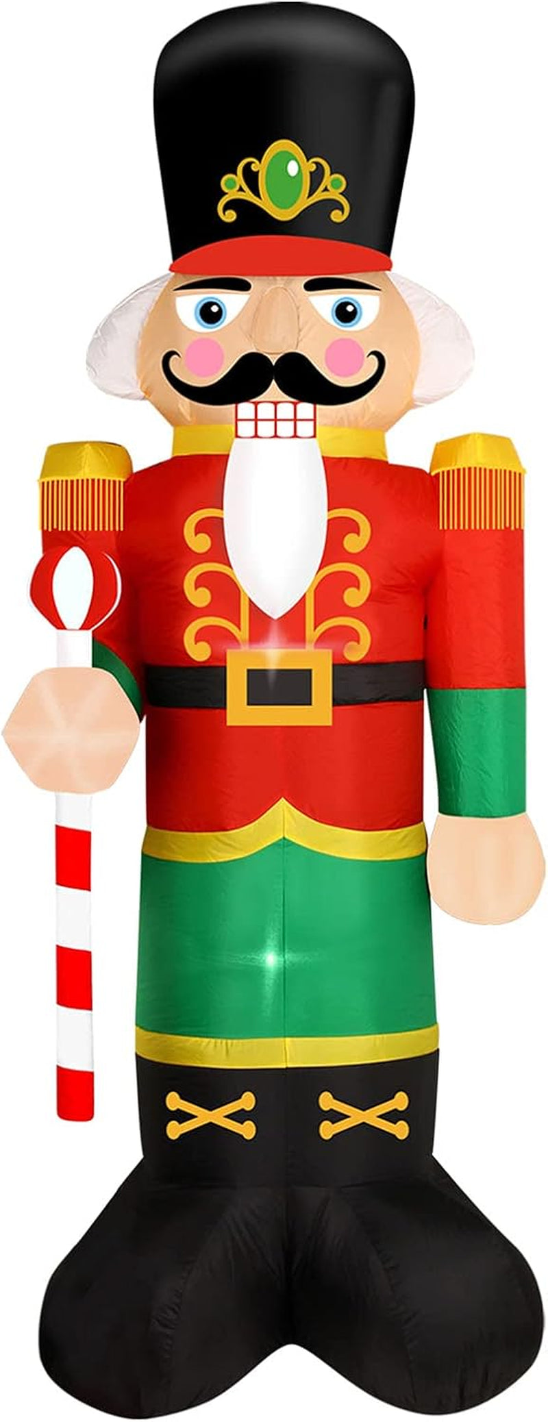 Delightful 8ft Lighted Christmas Inflatable Nutcracker Soldier - Perfect for Your Holiday Lawn Decor!