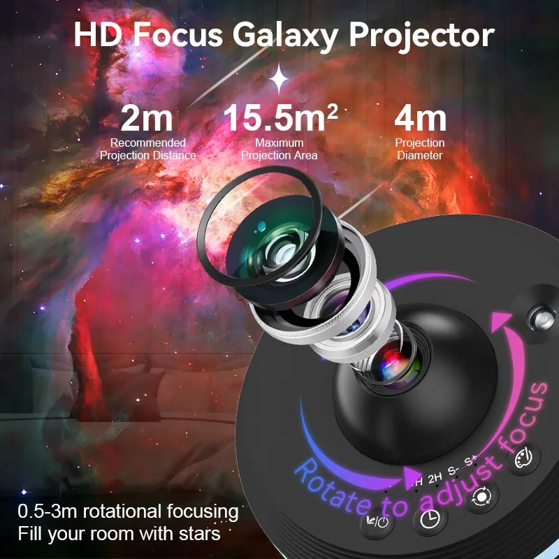 1 Pc 13 in 1 Star Projector Night Light Galaxy Projector Bedroom Planetarium Projector with Timer and Rotation Function