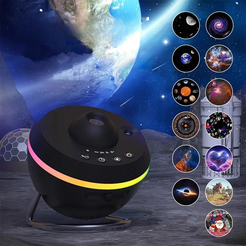 1 Pc 13 in 1 Star Projector Night Light Galaxy Projector Bedroom Planetarium Projector with Timer and Rotation Function