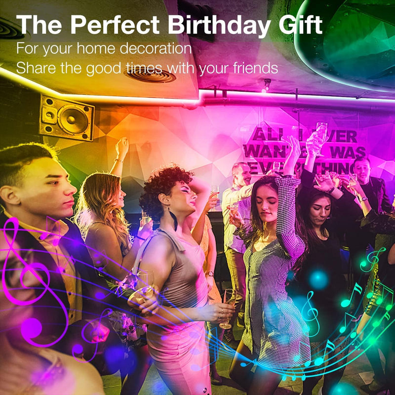 100Ft LED Strip Lights, Smart Light with App Remote Control, RGB LED Lights For