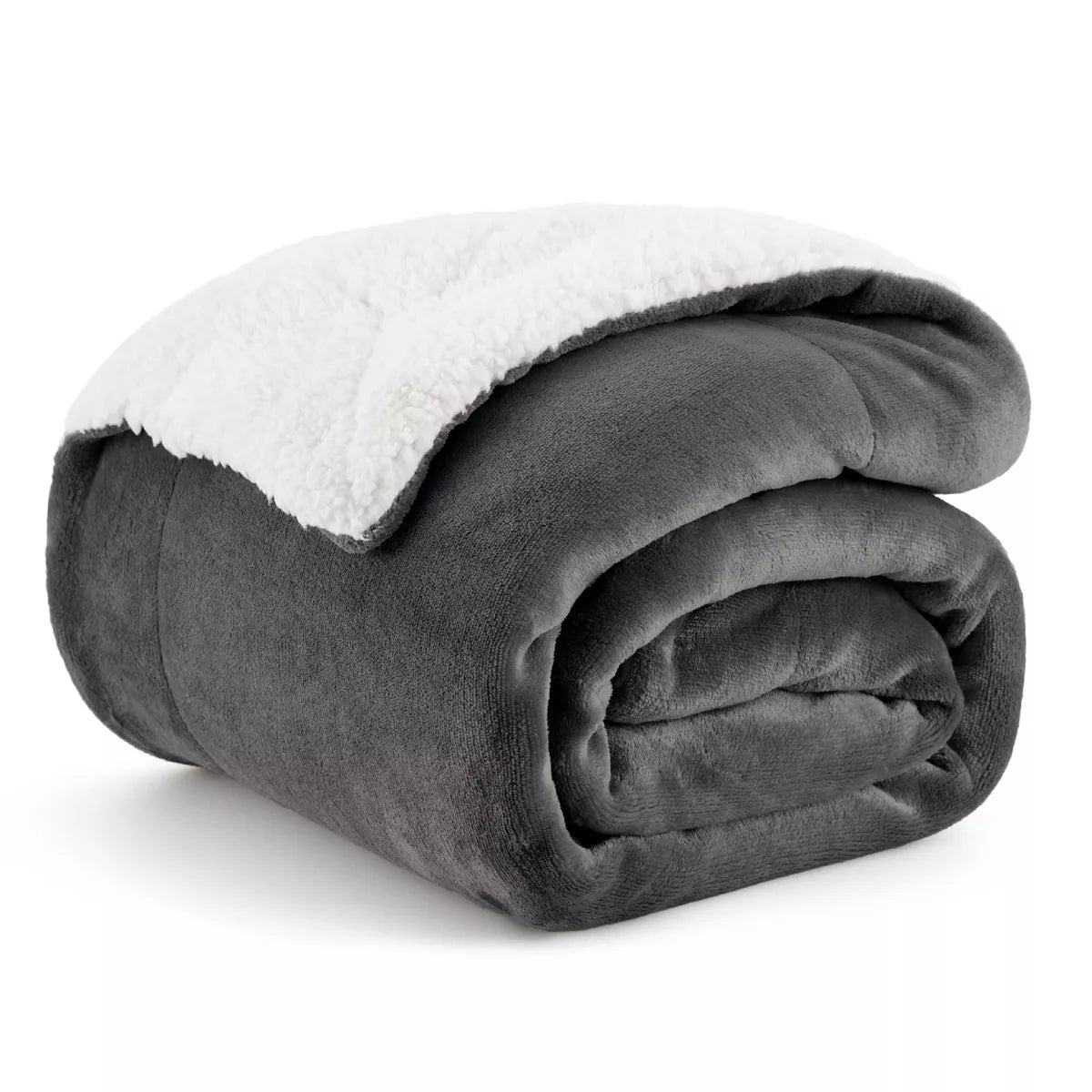 Bedsure Faux Wool Blanket–Solid Color Throw, Ultra Soft and Warm Reversible Blanket for Bed or Couch